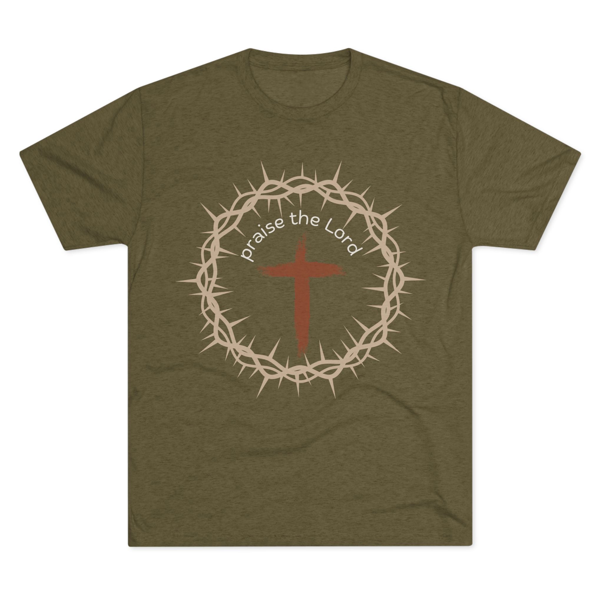 Praise the Lord Tee — Crown of Thorns. Unisex Tri-Blend Crew Tee