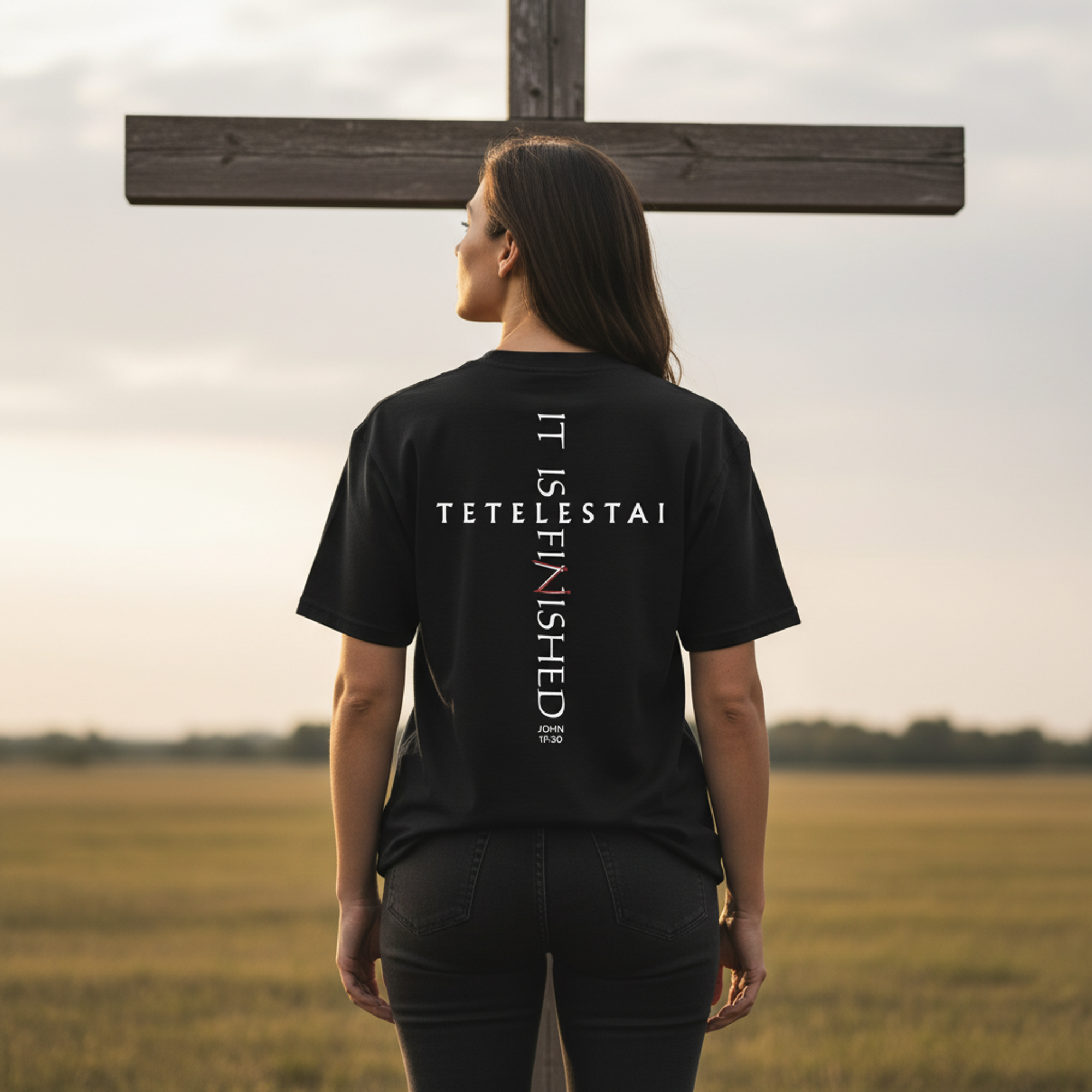 Tetelestai — It Is Finished | John 19:30 | Comfort Colors Garment-Dyed Tee