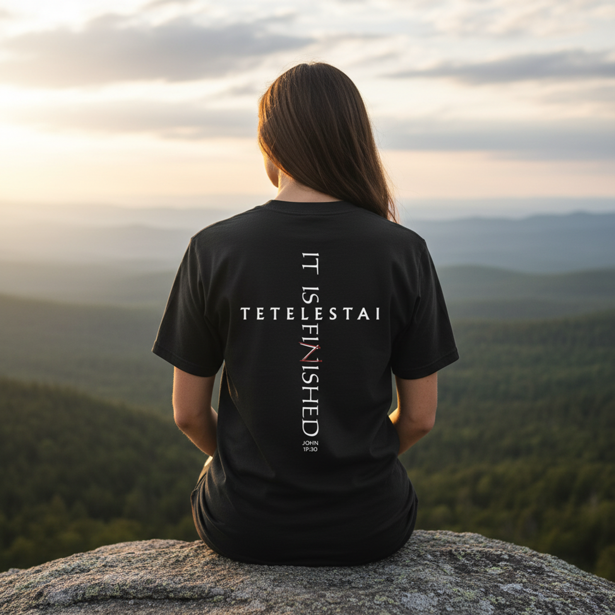 Tetelestai — It Is Finished | John 19:30 | Comfort Colors Garment-Dyed Tee