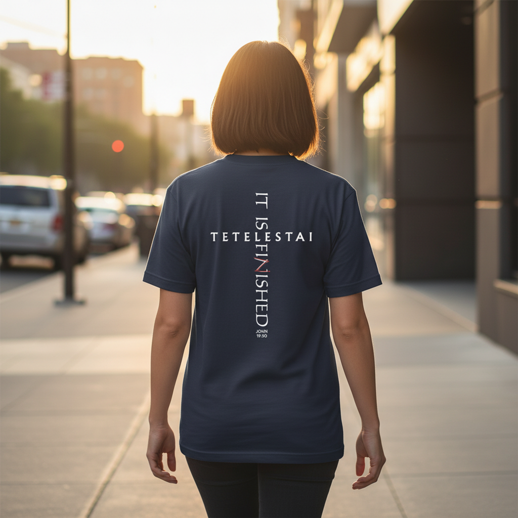 Tetelestai — It Is Finished | John 19:30 | Comfort Colors Garment-Dyed Tee