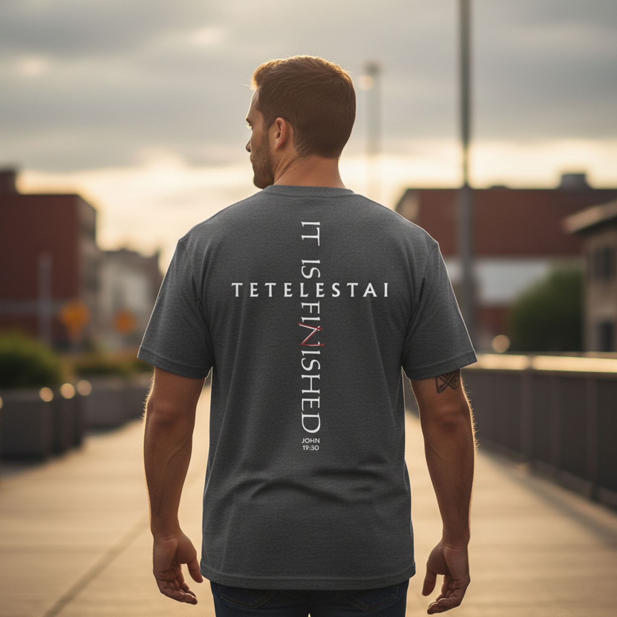 Tetelestai — It Is Finished | John 19:30 | Comfort Colors Garment-Dyed Tee