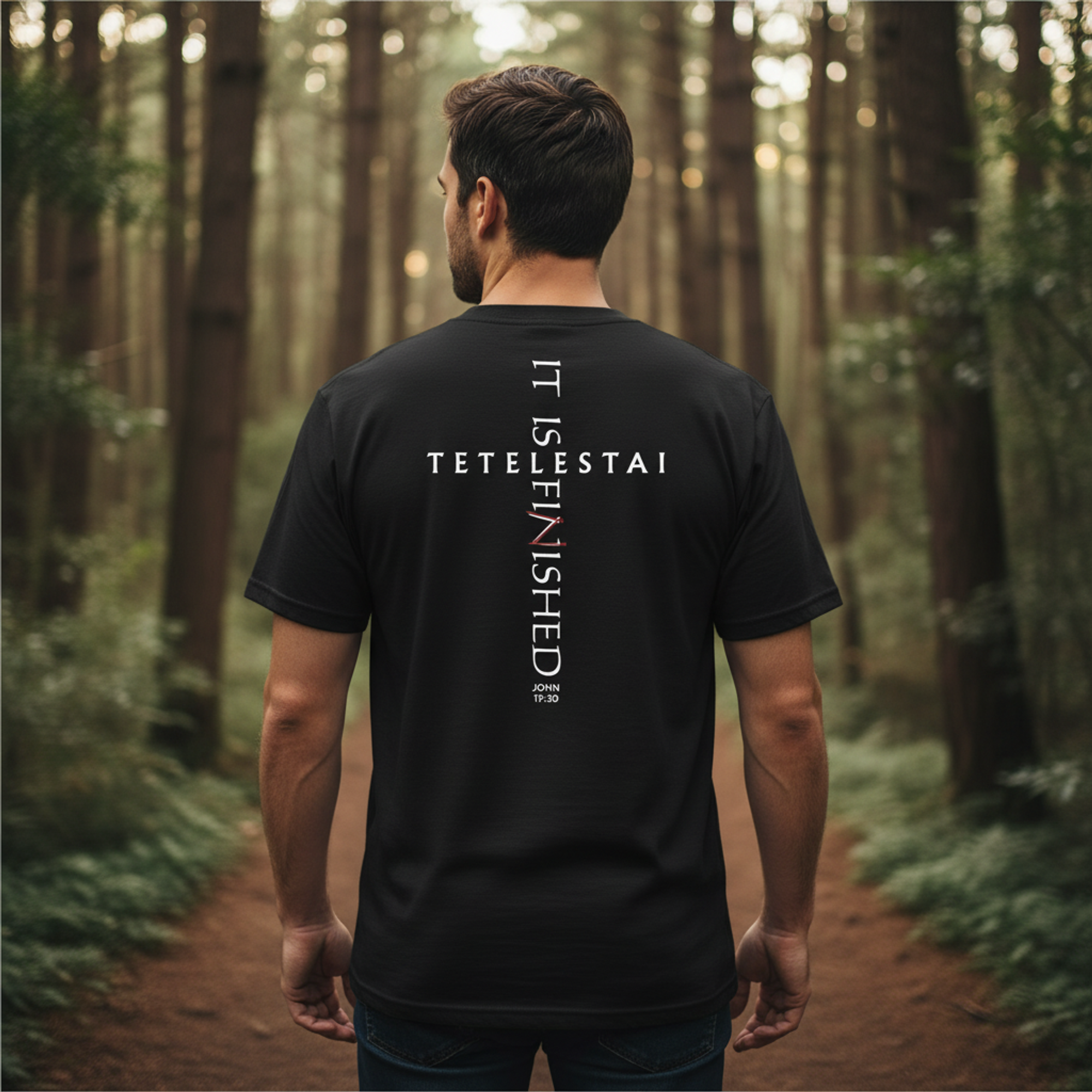 Tetelestai — It Is Finished | John 19:30 | Comfort Colors Garment-Dyed Tee