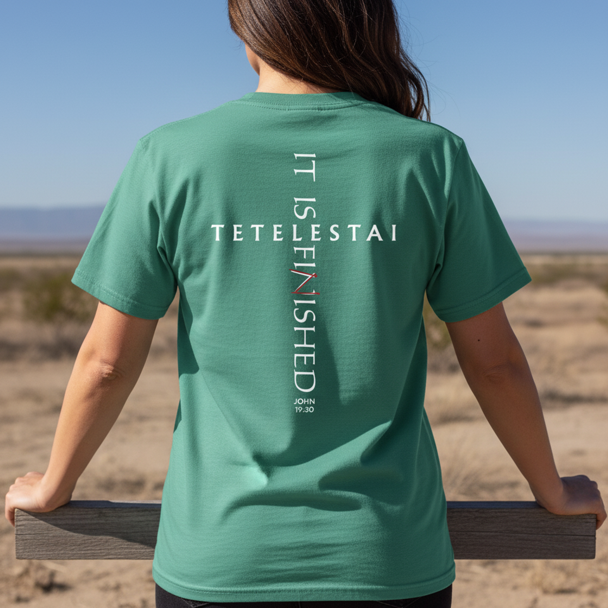 Tetelestai — It Is Finished | John 19:30 | Comfort Colors Garment-Dyed Tee