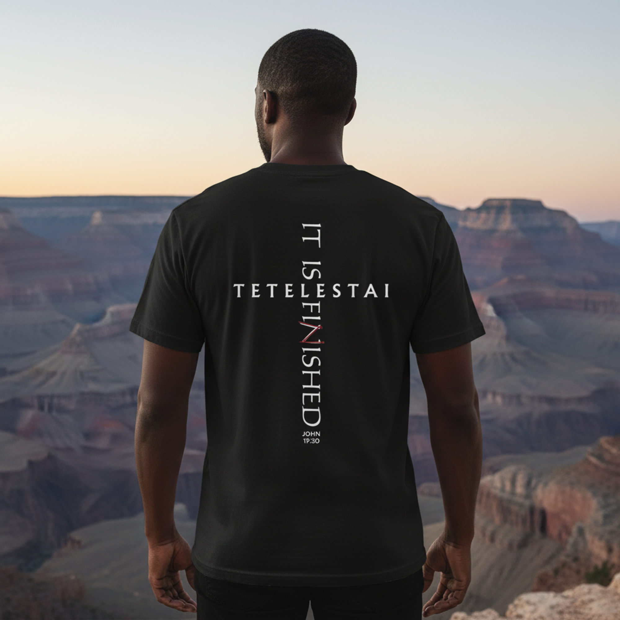 Tetelestai — It Is Finished | John 19:30 | Comfort Colors Garment-Dyed Tee