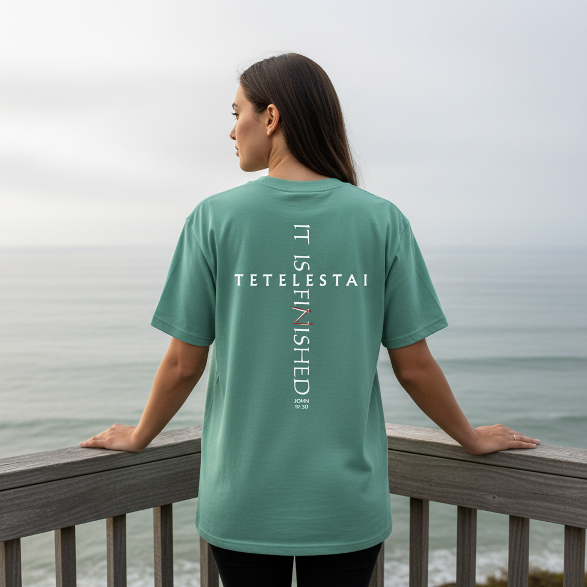Tetelestai — It Is Finished | John 19:30 | Comfort Colors Garment-Dyed Tee