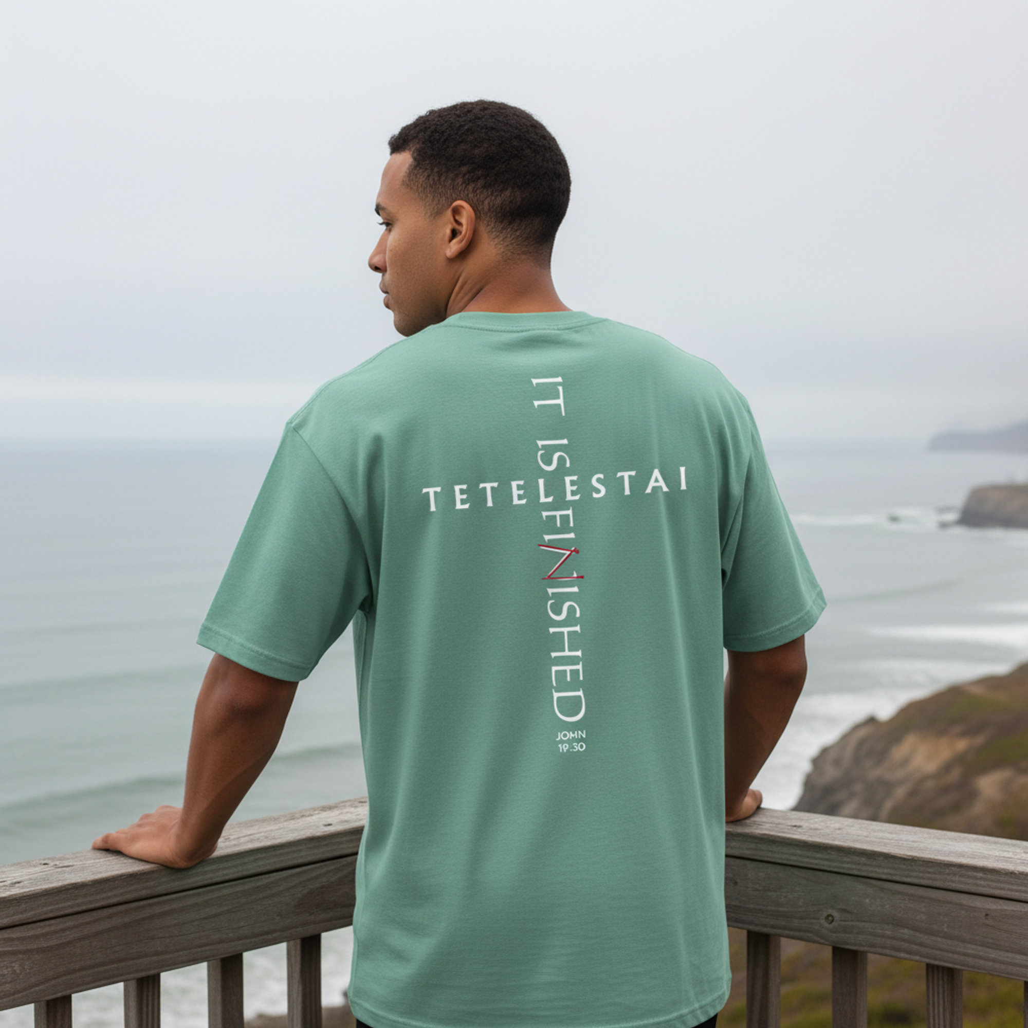 Tetelestai — It Is Finished | John 19:30 | Comfort Colors Garment-Dyed Tee