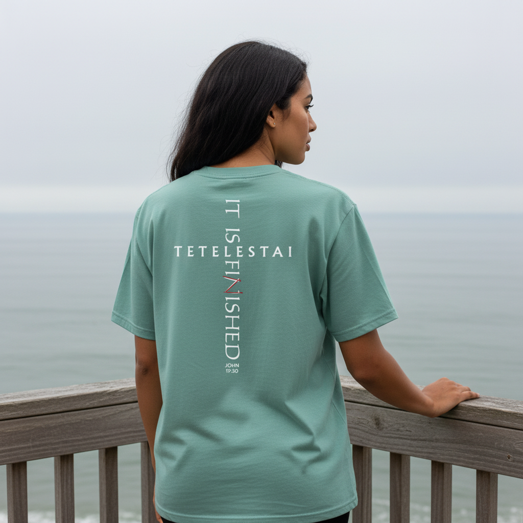 Tetelestai — It Is Finished | John 19:30 | Comfort Colors Garment-Dyed Tee