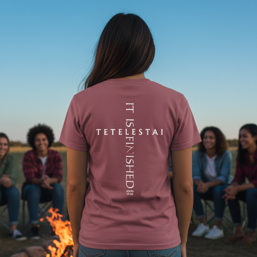 Tetelestai — It Is Finished | John 19:30 | Comfort Colors Garment-Dyed Tee