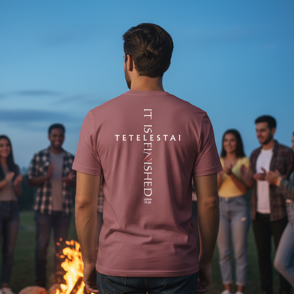 Tetelestai — It Is Finished | John 19:30 | Comfort Colors Garment-Dyed Tee