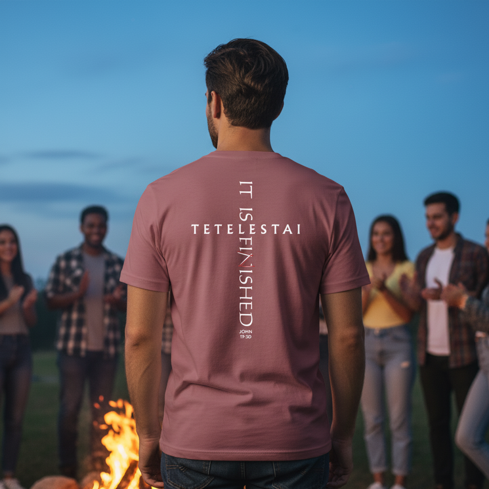 Tetelestai — It Is Finished | John 19:30 | Comfort Colors Garment-Dyed Tee