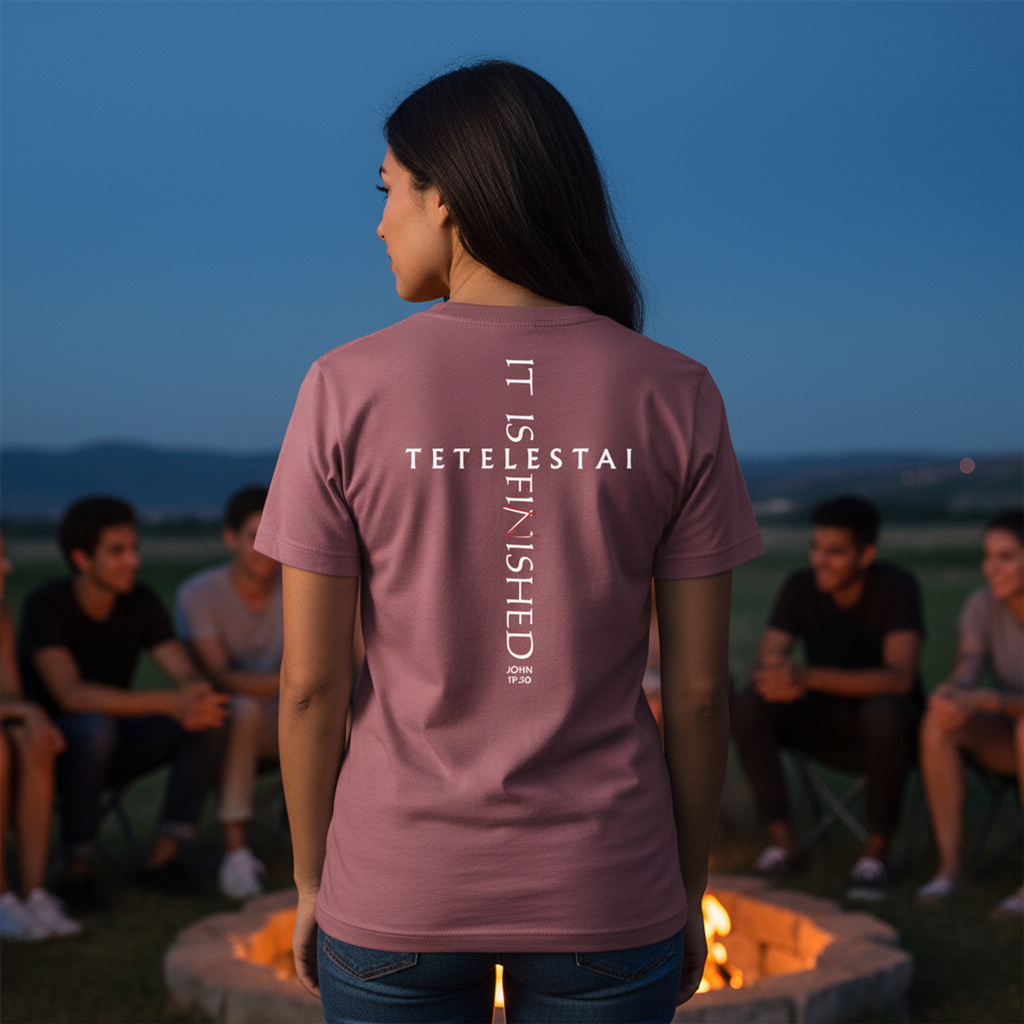 Tetelestai — It Is Finished | John 19:30 | Comfort Colors Garment-Dyed Tee