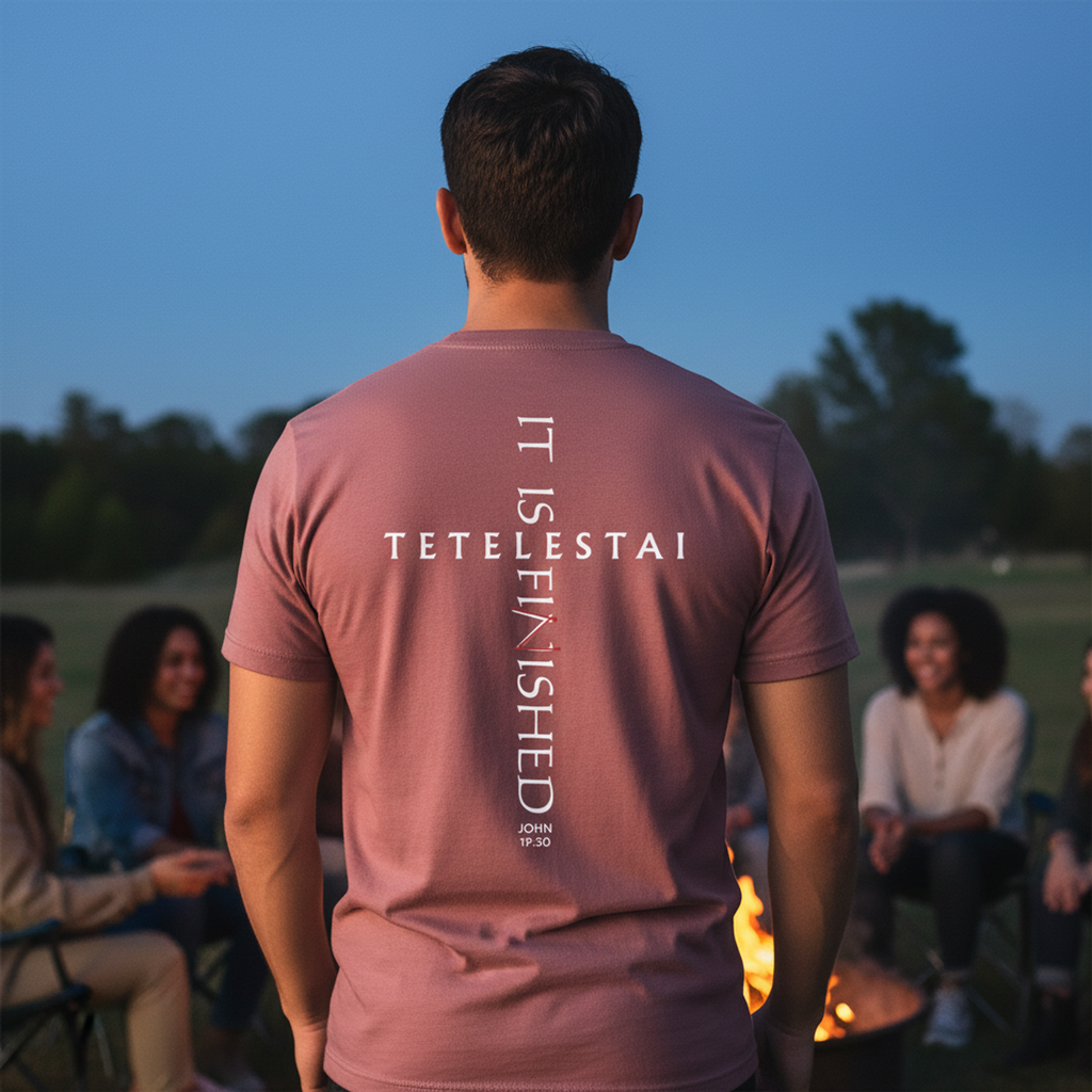 Tetelestai — It Is Finished | John 19:30 | Comfort Colors Garment-Dyed Tee