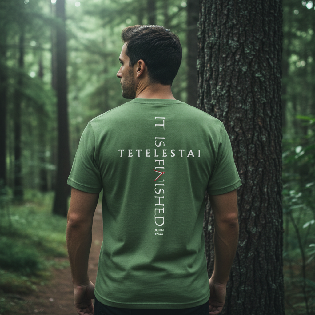 Tetelestai — It Is Finished | John 19:30 | Comfort Colors Garment-Dyed Tee